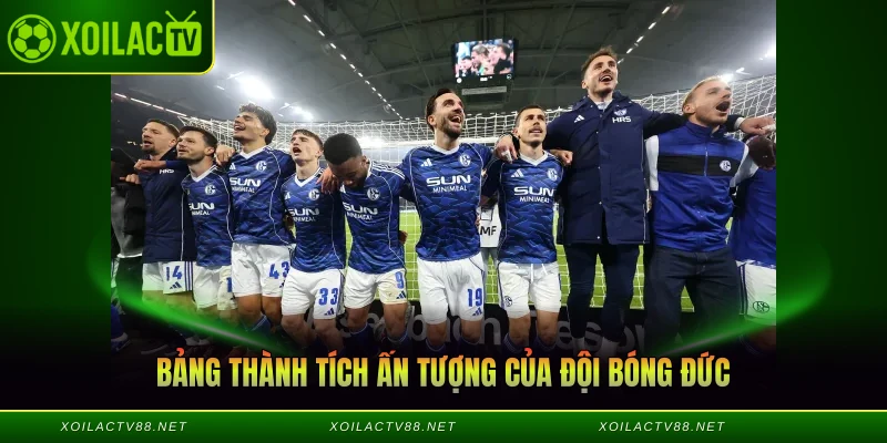 Bảng thành tích ấn tượng của đội bóng Đức